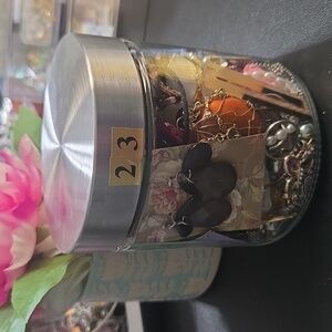 Mystery Jewelry Glass Jar #23